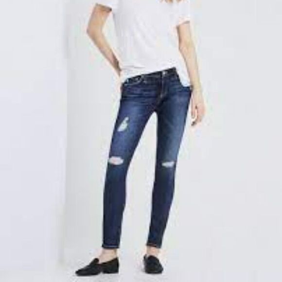 ADRIANO GOLDSCHMIED AG DENIM SUPER SKINNY LEGGING JEAN LIGHT DISTRESSING SIZE 26 - Picture 1 of 9